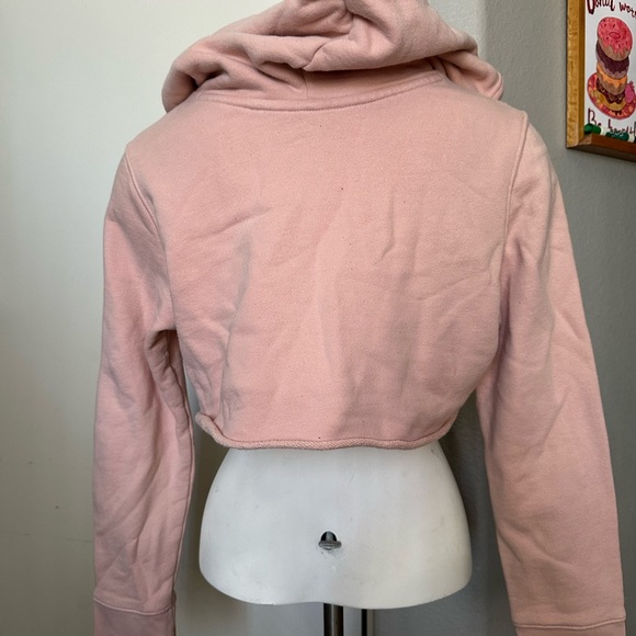 Adidas Cropped Raw Hem Hoodie - Picture 4 of 5